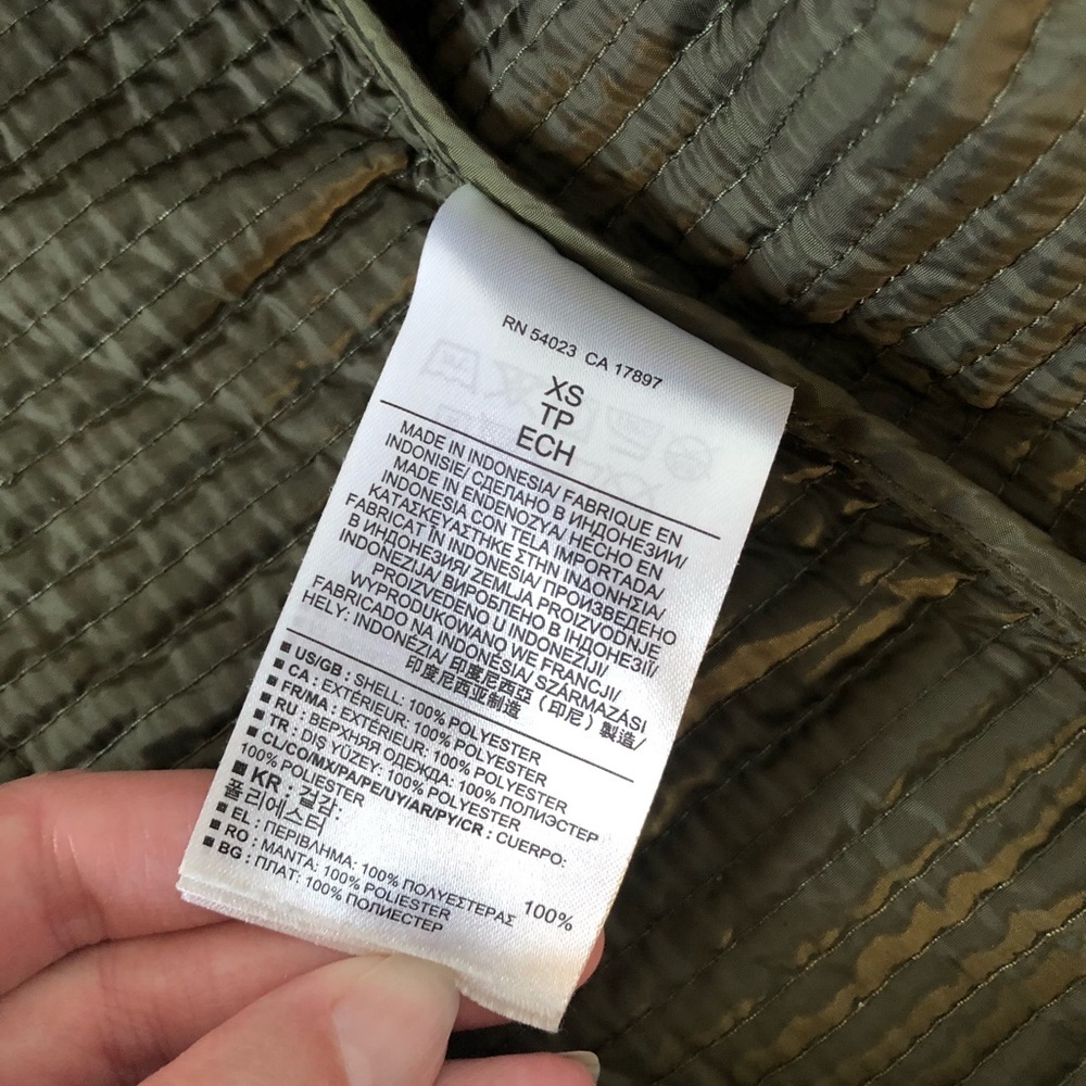 Banana Republic Women’s XS Dark Olive Green Quilted Full-Zip Field Jacket - EUC! - Picture 8 of 15